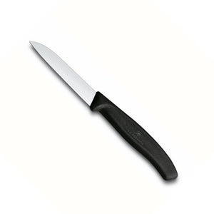 Victorinox swissclassic groentemes, zwart handvat, rvs lemmet van 8cm
