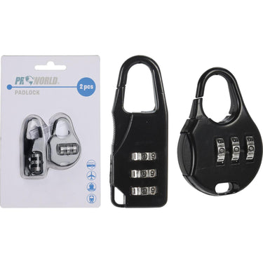 Pro world hangslot cijferslot set van 2 stuks