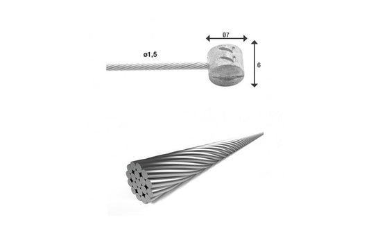 Xlc kabel rem a binnen 2.25 2 nipp rvs 49dr brx88