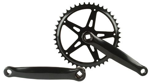 Hzb crankset kettingwiel staal 44t 1 8 + 3 32 170 mm -1 mm zwart