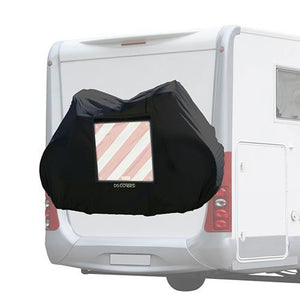 Ds covers fietsdragerhoes star met gevarenbordhouder - zwart