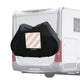 Ds covers fietsdragerhoes star met gevarenbordhouder - zwart