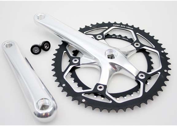 Cargue la imagen en el visor de la galería, crankstel Race 8 9v 53 39 alu zilver
