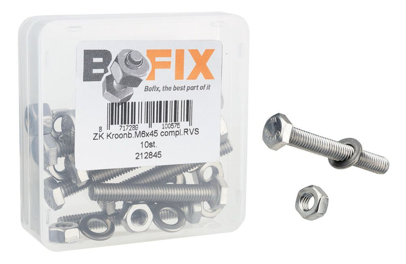 ギャラリービューアに画像をロードする, Bofix Vork-kroonbout RVS M6-45 compleet (10st)
