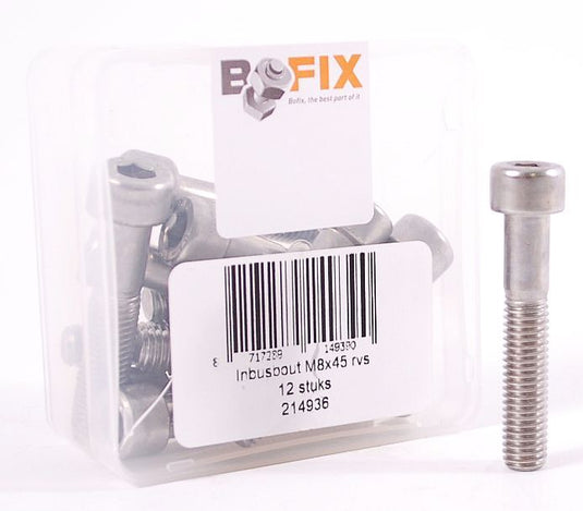 Bofix inbusbout m8x45 rvs (p12)