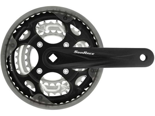 Sunrace - SunRace crankstel FCM300 -5mm 28-38-48 170mm m CG zw zi