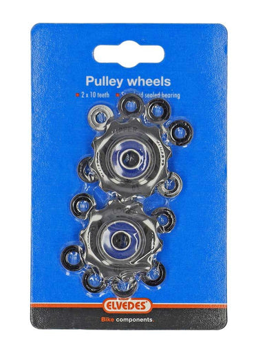 derailleurwieltjes 10 tanden 8S zwart 2 stuks