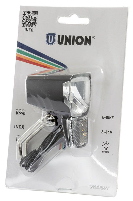 Union koplamp UN-4270E spark 6-44v 50 lux zwart op kaart