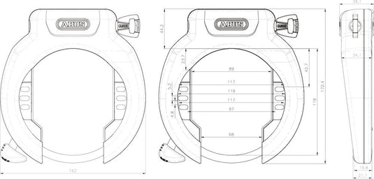 Abus Amparo 2.0 4750 XL Fietslot Zwart