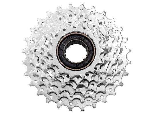 Sunrace freewheel 6 speed 14-28t zink in doosje