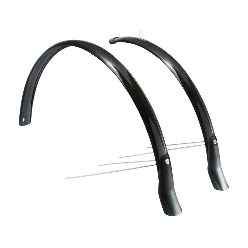 Cargue la imagen en el visor de la galería, spatbordenset Snello 28 inch 46 mm kunststof zwart
