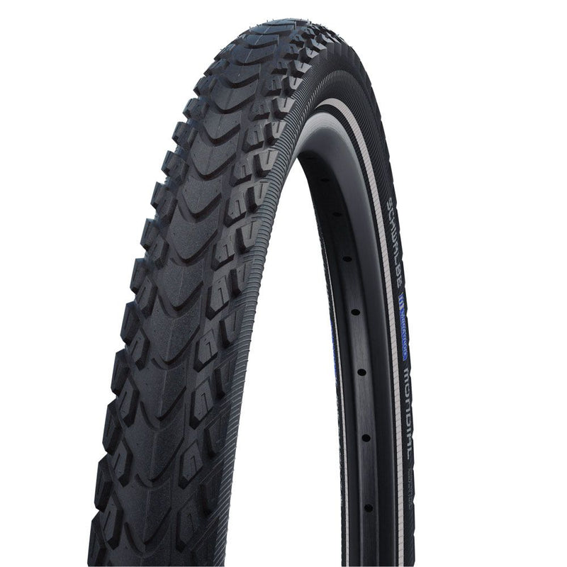 Cargue la imagen en el visor de la galería, Schwalbe marathon mondial pro - folding - addix - v-guard - 27.5x2.25 - black + reflex

