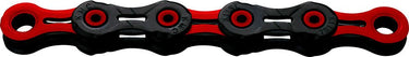 Kmc chain dlc 11 118l box waxed 11-speed black red