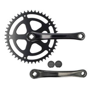 Hulzebos cycle parts b.v. white label crankstel 46t 170mm aluminium zwart