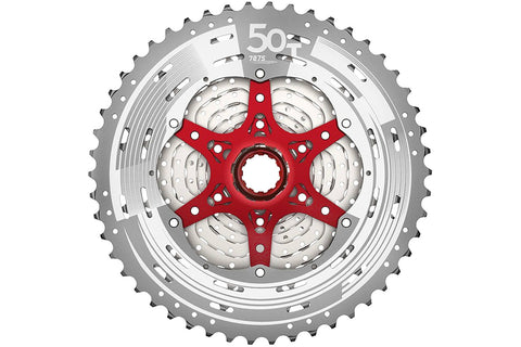 Sunrace cassette 12V 11-50T SRAM zilver