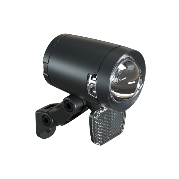 Load image into Gallery viewer, Koplamp Herrmans H-Black Pro dynamo - aan uit functie - met houder - 200 lumen
