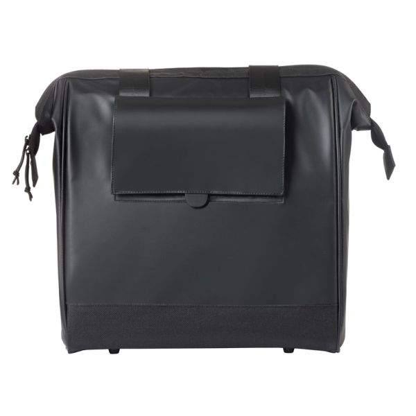 Load image into Gallery viewer, Basil tas grand tarpaulin shopper zwart mik hooks | 23l
