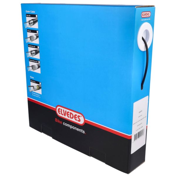 Load image into Gallery viewer, Elvedes dropper buitenkabel 3,65mm rol 30m zwart superflex
