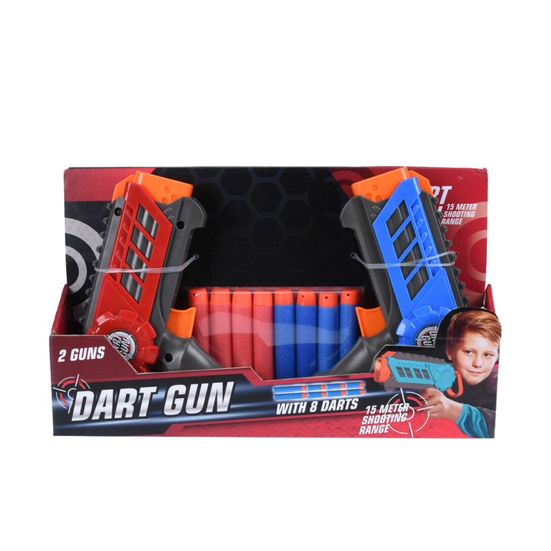 Laden Sie das Bild in Galerie -Viewer, Dart gun set met 8 darts 13cm
