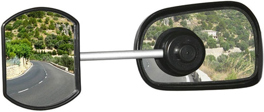 Defa Caravanspiegel met zuignap vlak 11 cm zwart