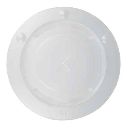 Deksel milkshakebeker plat met kruis 90mm plastic (50 stuks)