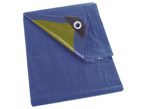 Dekzeil - blauw kaki - sterk - 4 x 6 m