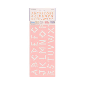 Delta • stencil rustic alphabet