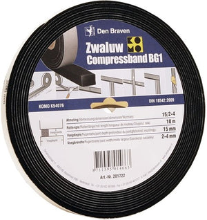 Den braven zwaluw compressband 10 4 10x20 mm 8m rol - 201718 - 201718
