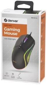 Enzo denver optische gaming muis bedraad usb rgb licht zwart - 9510055