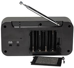 Laden Sie das Bild in Galerie -Viewer, Enzo denver radio dab+ 230v of batterij + dual wekfunctie zwart - 8140310
