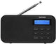 Enzo denver radio dab+ 230v of batterij + dual wekfunctie zwart - 8140310