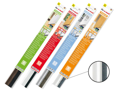 Fix-o-moll deurborstel premium zelfklevend - 1m - wit