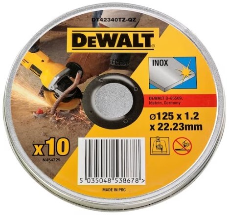 Load image into Gallery viewer, Dewalt accessoires blik 10st doorslijpschijf inox 125x1,2x22,2mm - dt42340tz-qz
