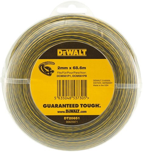 Dewalt accessoires 18v grastrimmer - vervangdraad 2mm - dt20651-qz