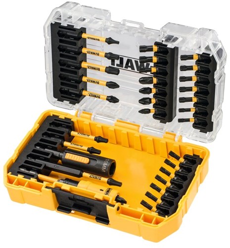 Dewalt accessoires 32-delige flextorq schroefbitset | in tough case - dt70747t-qz