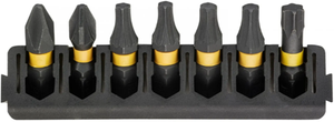 Dewalt accessoires bitset | houder + impact torsion | 25 mm | pbitset | h2 x1, pz2 x1, t20 x2, t25 x2, t30 x1 - dt70810-qz