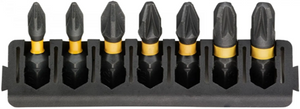 Dewalt accessoires bitset | houder + impact torsion | 25 mm | pz1 x2, pz2 x3, pz3 x2 - dt70812-qz