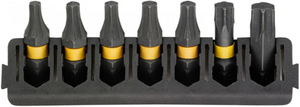 Dewalt accessoires bitset | houder + impact torsion | 25 mm | t15 x1, t20 x2, t25 x2, t30 x1, t40 x1 - dt70816-qz