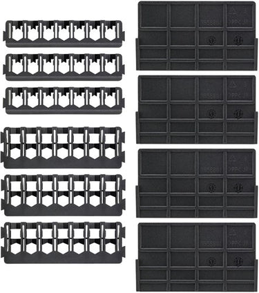 Dewalt accessoires bundel pack : tussenschotten x4 + 25 mm 7 stuks houder x3 + 57 mm 7 stuks houder x3 - dt70805-qz