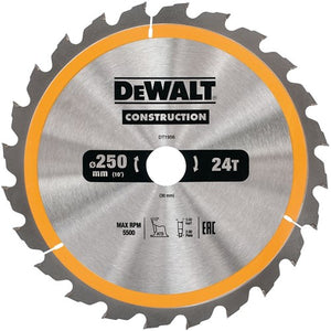 Dewalt accessoires cirkelzaagblad 250x30x24t, positief 10°, kerf 3mm - dt1956-qz