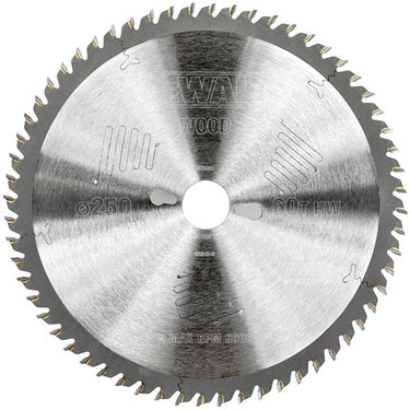 Dewalt accessoires dewalt extreme serie - houtzagen zaagblad - 250mm - 60 tanden - laser gesneden