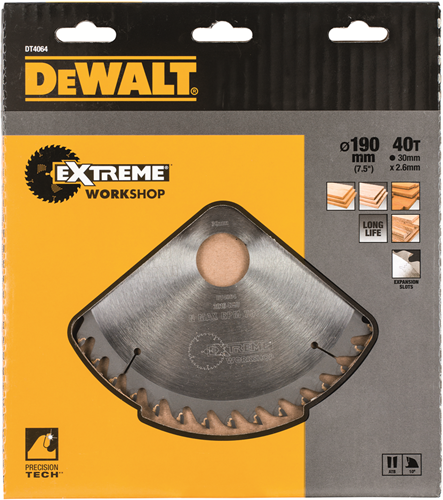 Load image into Gallery viewer, Dewalt accessoires cirkelzaagblad s40 190x30x40t - dt4064-qz
