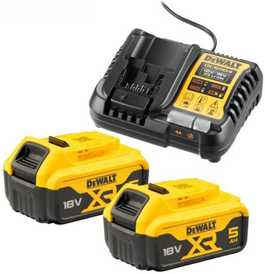 Dewalt dcb1104p2 serie - starter kit - 18v xr - 2x 5.0ah batterij - snellader