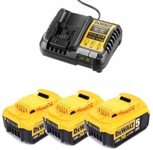 Load image into Gallery viewer, Dewalt accessoires dcb1104p3-qw | 18v accu voordeelset: 3x 5.0ah accu's + xr multilader - dcb1104p3-qw

