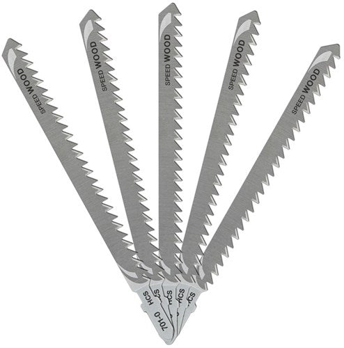 Dewalt accessoires decoupeerzaagblad hcs voor standaard zaagwerk in hout <85mm, 132x105x4mm, (t301dl) - dt2051-qz