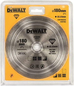 Dewalt accessoires diamantblad, met gesloten rand, ø180mm 22.2mm - dt40206-qz