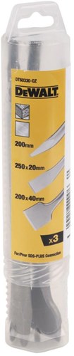 Dewalt accessoires dt60330-qz - 3-delige professionele sds-plus beitelset - dt60330-qz