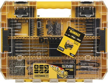 Dewalt accessoires dt70763-qz | 85-delige set, speedboren, metaalboren, sds+ beton, bits torx, tough case - dt70763-qz