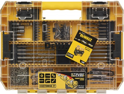 Load image into Gallery viewer, Dewalt accessoires dt70763-qz | 85-delige set, speedboren, metaalboren, sds+ beton, bits torx, tough case - dt70763-qz
