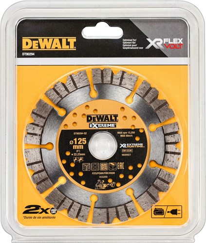 Load image into Gallery viewer, Dewalt accessoires extreme runtime diamantblad | gesegmenteerd | ø125 mm 22.2 mm (dcg200) - dt90294-qz
